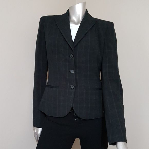 Tahari Jackets & Blazers - Size 8, Tahari black check blazer(size tag no longer on garment)